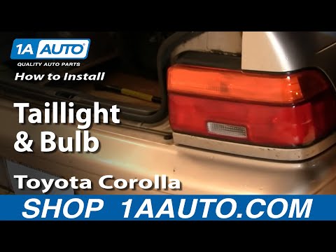 How To Install Replace Taillight and Bulb Toyota Corolla 93-97 1AAuto.com