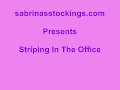 Secretary in stockings upskirt