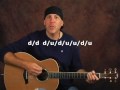 Learn to play acoustic guitar many strum patterns lesson