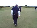 Sal putting the 5th at the Old Course