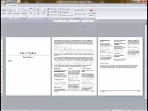 how to create columns in word