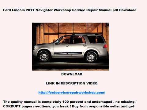 Ford Lincoln 2011 Navigator Workshop Service Repair Manual pdf Download