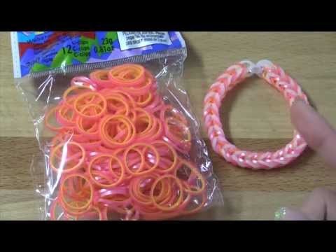 New Pink and Yellow Pearl RainbowLoom.Com Bands Review / Overview | TutorialsByA