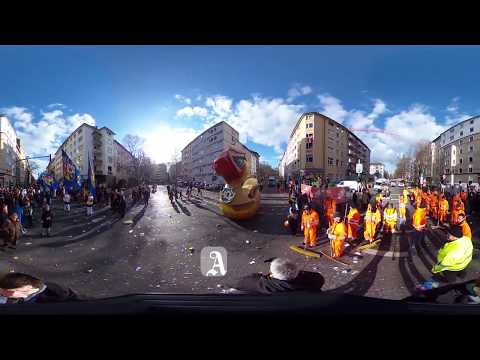 Der Rosenmontag 2018 in Mainz in 360 Grad