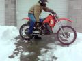 Big Snow of 2010 Starting 84 CR250 after 3 Years of setting 02062010
