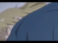 dog licking feet of the nice girl in anime