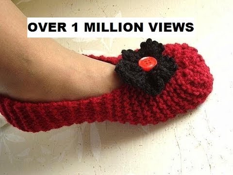 how to knit easy slippers