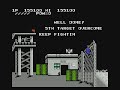 a family computer disk system version of green beret was released in japan on april 10, 1987, along with a corresponding version for the nintendo entertainment system (under the rush'n attack name) released during the same month in north america and europe. the player's objective in the nes version was changed from rescuing prisoners to destroying a secret weapon being developed in the enemy's headquarters. additionally, a 2-players mode was introduced as well, allowing two players to play simultaneously (with player 1 in blue and player 2 in red). the play mechanics are essentially identical to the arcade version, however the flamethrower is removed (only the rocket launcher and grenades remained) and two new power-up items are introduced: a star mark which grants invincibility and a pistol with unlimited ammo, both which are only usable for a limited period. the nes version also features two additional stages that were not in the arcade game: an airport set between the missile base and the harbor, where the player faces a group of rocket soldiers at the end; and a new final stage set inside the enemy's base in which the player must disarm a nuclear missile at the end that is about to be launched. the flamethrower corps at the end of the warehouse stage was replaced by a paratrooper unit. the disk system version features a few differences from its nes counterpart by allowing the player to continue three times after the first game over and if the player loses a life in  ... 