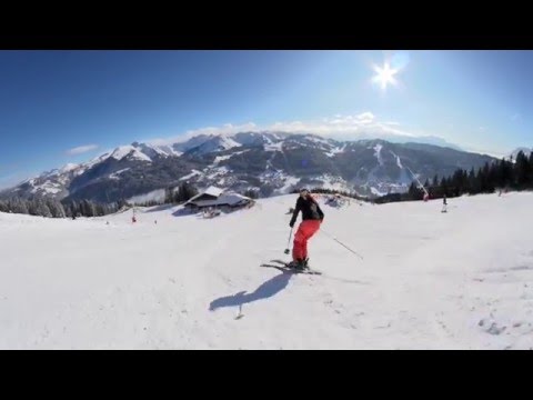 Фееричный спуск на горных лыжах в Ле Же