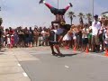 Venice Beach Bboy acrobatic stunt show breakdancers dancers