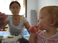 Nanjing Baby Eating Chinese Breakfast Part 2