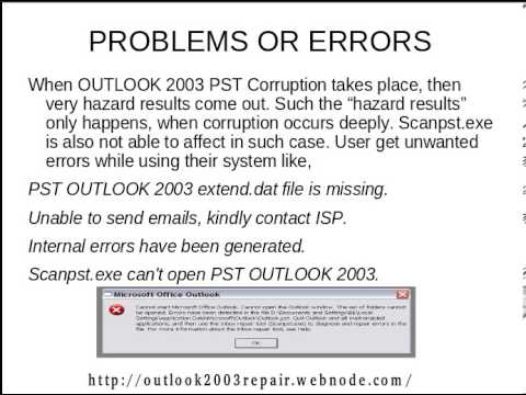 how to repair outlook 2003