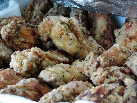 furikake - 6 T. shoyu 2 eggs 1 clove garlic, minced 4 T. flour 6 T. cornstarch 4 T. sugar 2 T. furikake 2 lbs. chicken drumettes 1 c. flour 1 c. cornstarch 2 T. + 2 t. ...