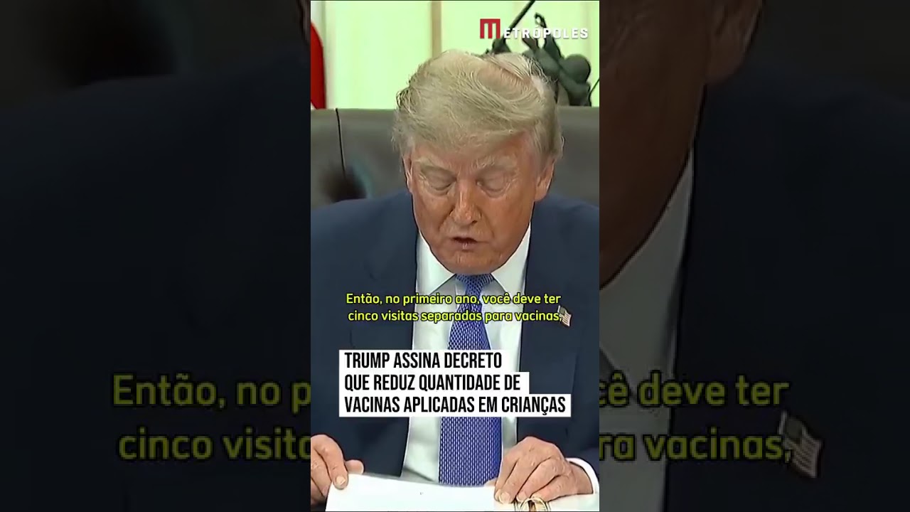 Trump assina decreto que reduz quantidade de vacinas aplicadas em crianças