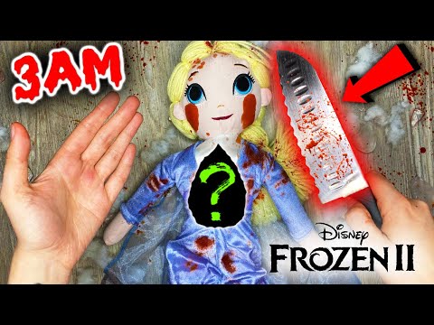 (SCARY) CUTTING OPEN HAUNTED ELSA DOLL AT 3AM!! *WHAT'S INSIDE ELSA FROM FROZEN 2*
