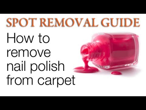 how to get nail polish off of a carpet