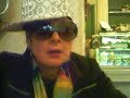 mama purple raainbows gives darshan in cafe honest, coldharbour lane, brixton and also interviews actress leah muller, of 'heartbeat' 'the bill' (dc turner)
