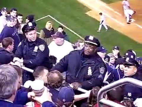 MustangFan424 - A fight between fans that was quickly broken up by the NYPD.