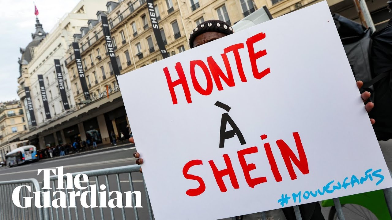 Protests erupt inside the new Shein store in Paris with demonstrators gathered outside