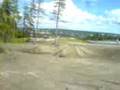 Oggie bails jumping a gap