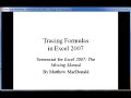 Tracing Formulas in Excel 2007