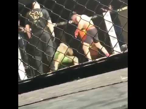 MMA Fighter Knocks Out His Opponent While Laying On His Back