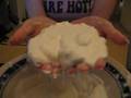 playing with cornstarch