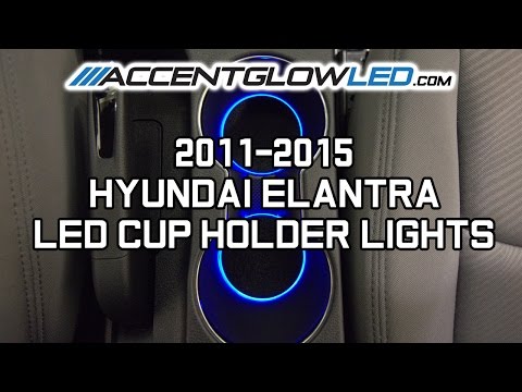 Hyundai Elantra LED Cup Holder Light DIY Install Kit 2011 +Up AccentGlowLED