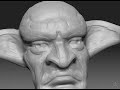 Zbrush Goblin Head Concept Sketch timelapse