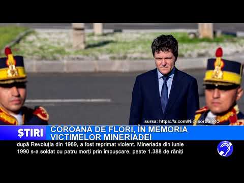Coroană în memoria victimelor Mineriadei
