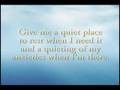 A Caregiver's Prayer
