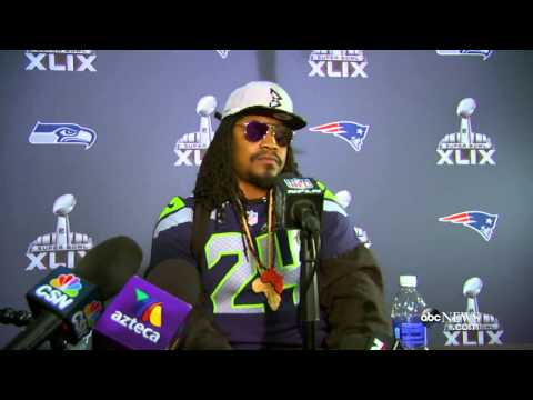 I - The Seattle Seahawks running back addressed the media with a new catchphrase that got a lot of use.