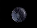 Stratospheric balloon at float during sunset