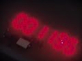 LED Digital Clock below glass table