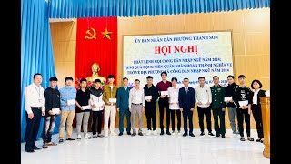 Phường Thanh Sơn phát lệnh gọi công dân nhập ngũ năm 2024, tặng quà động viên quân nhân hoàn thành nghĩa vụ trở về địa phương và công dân nhập ngũ năm 2024