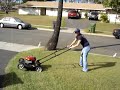 Mowing the lawn