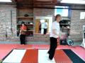 Back Flip  -- Practicing the Back flip at my dojo. any tips would be nice, i'm still a beginner =P 