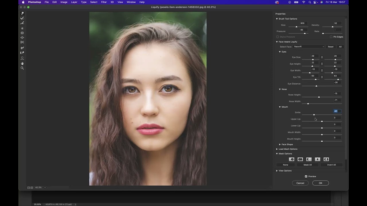 How to change facial features - Adobe Photoshop