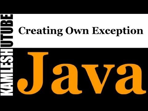 how to define own exception in java