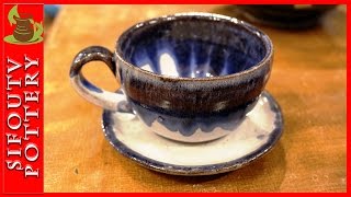 Hello Guys New Pottery Video!!! Pottery throwing - How to Make a Pottery Mug Cup with plate #80