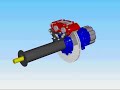 Hinterachse mit Planetengetriebe und Bremse Solid Edge