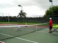 Renzo and Kendan practicing Backhands