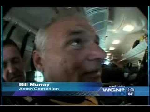 Bill Murray Freakin Skydives from a Plane! Video