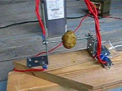 Blowing potato with Defibrillator ...