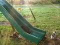 Kittens Playing on a Slide. New Version.