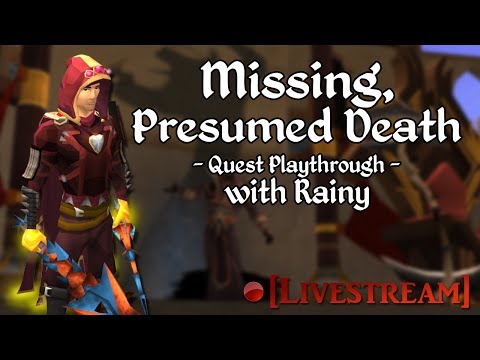 runescape quest - Missing, Presumed Death is a novice Runescape Quest with a high focus on lore. It evolves around the death of a group of Saradominist monks, but quickly take...