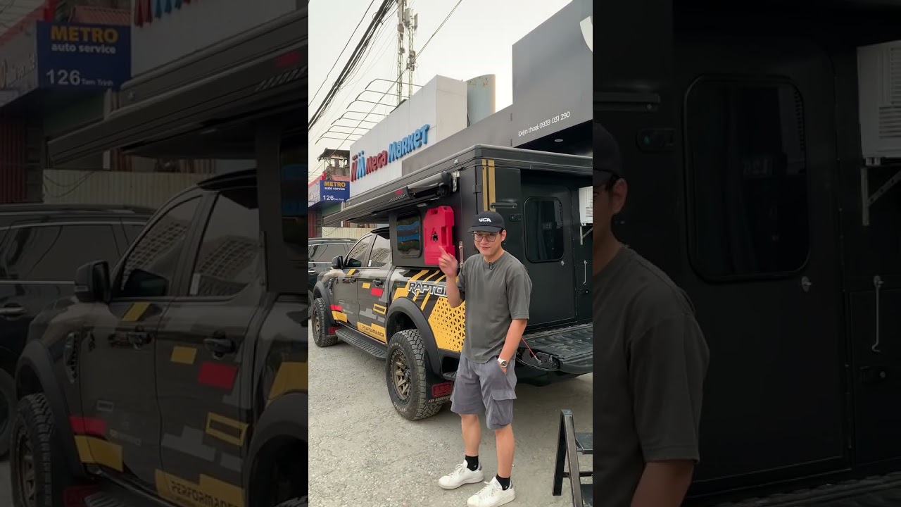 Review ngoại thất – nhà di động trên xe bán tải – Camper Truck