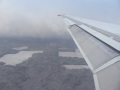 MD82 landing CHA over snow covered Georgia