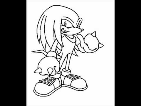 how to draw knuckles the echidna step by step