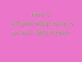 All Good Things Come To An End with lyrics on screen